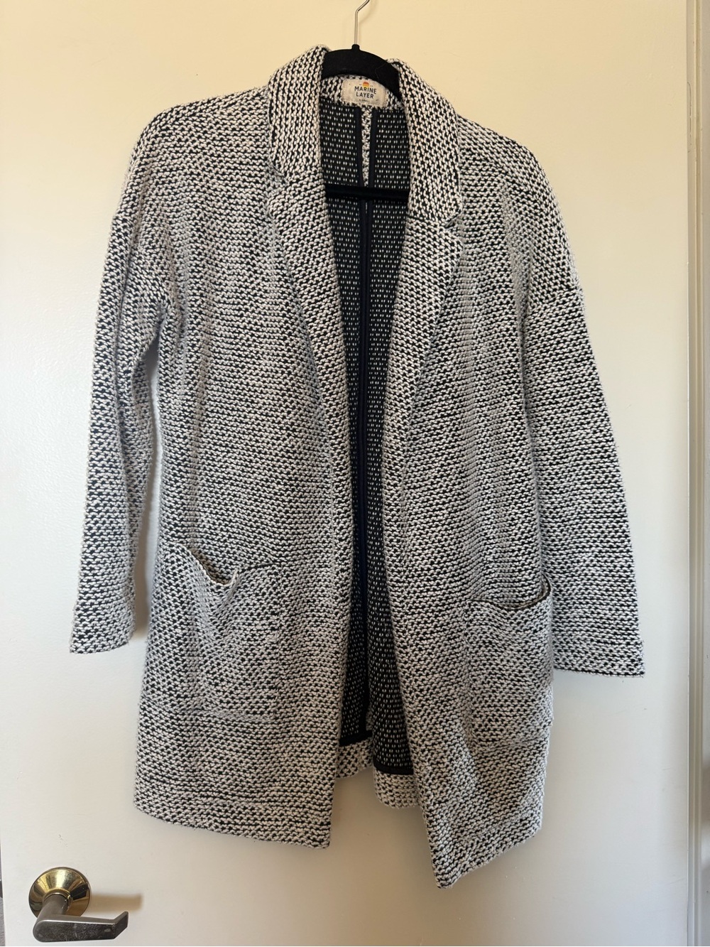 Marine Layer Birdseye Open Cardigan/Knit Blazer in Size XS